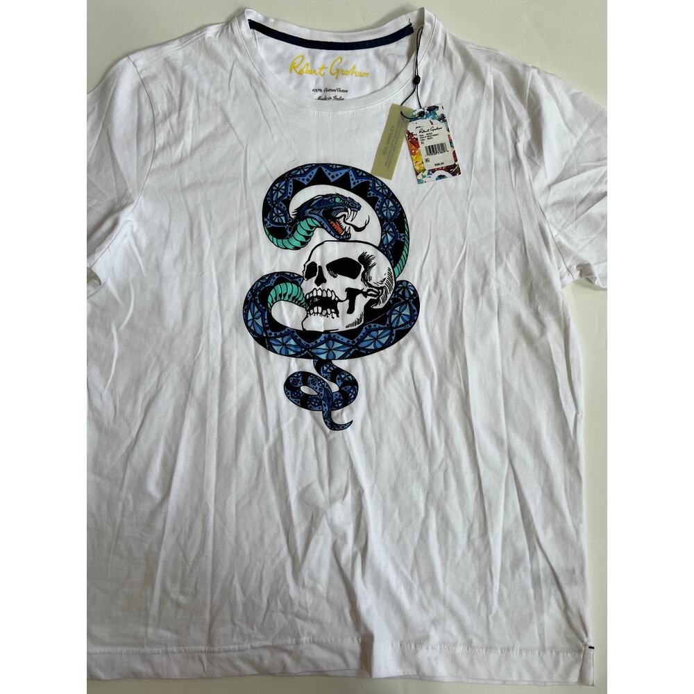 Robert Graham Men's Dozier Skull Graphic T Shirt White Size XL NWT - Picture 9 of 16